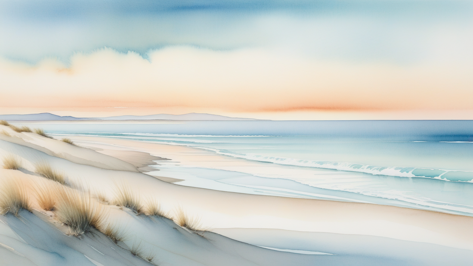Sunlit Coastal Dunes
